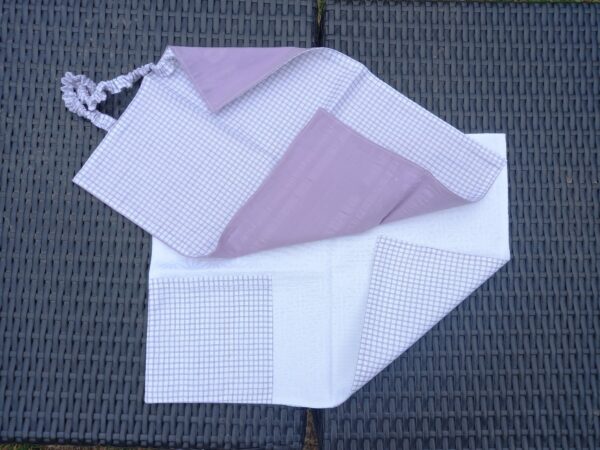 Kit panier-repas maternel - carreau violet