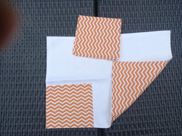 Kit panier-repas primaire - zig zag orange