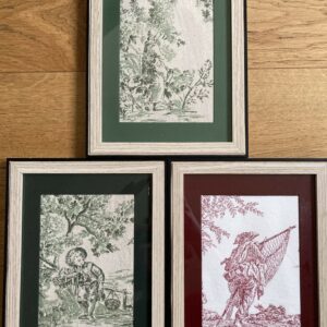 Cadre toile de Jouy 21x27